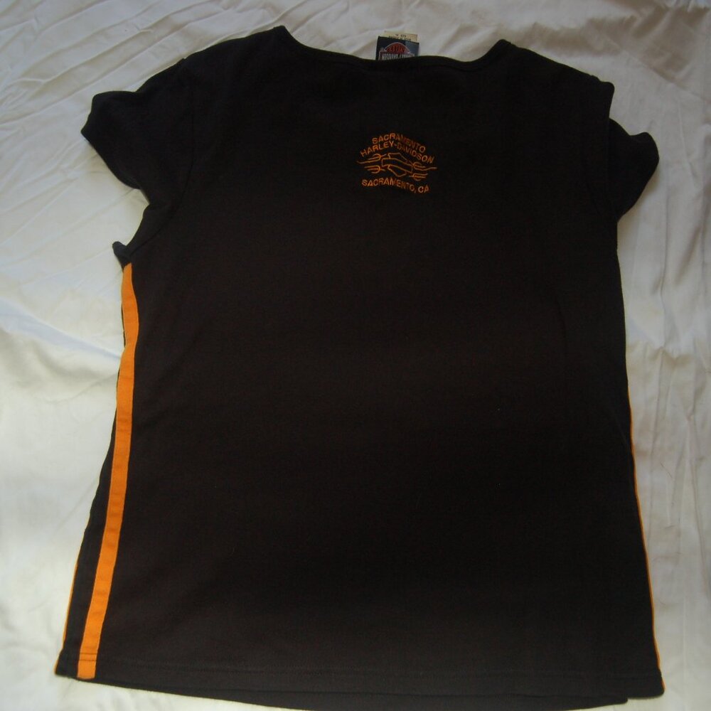 Vintage woman's Harley-Davidson T-shirt (black & orange) XL